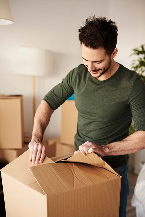 Man Packing Boxes